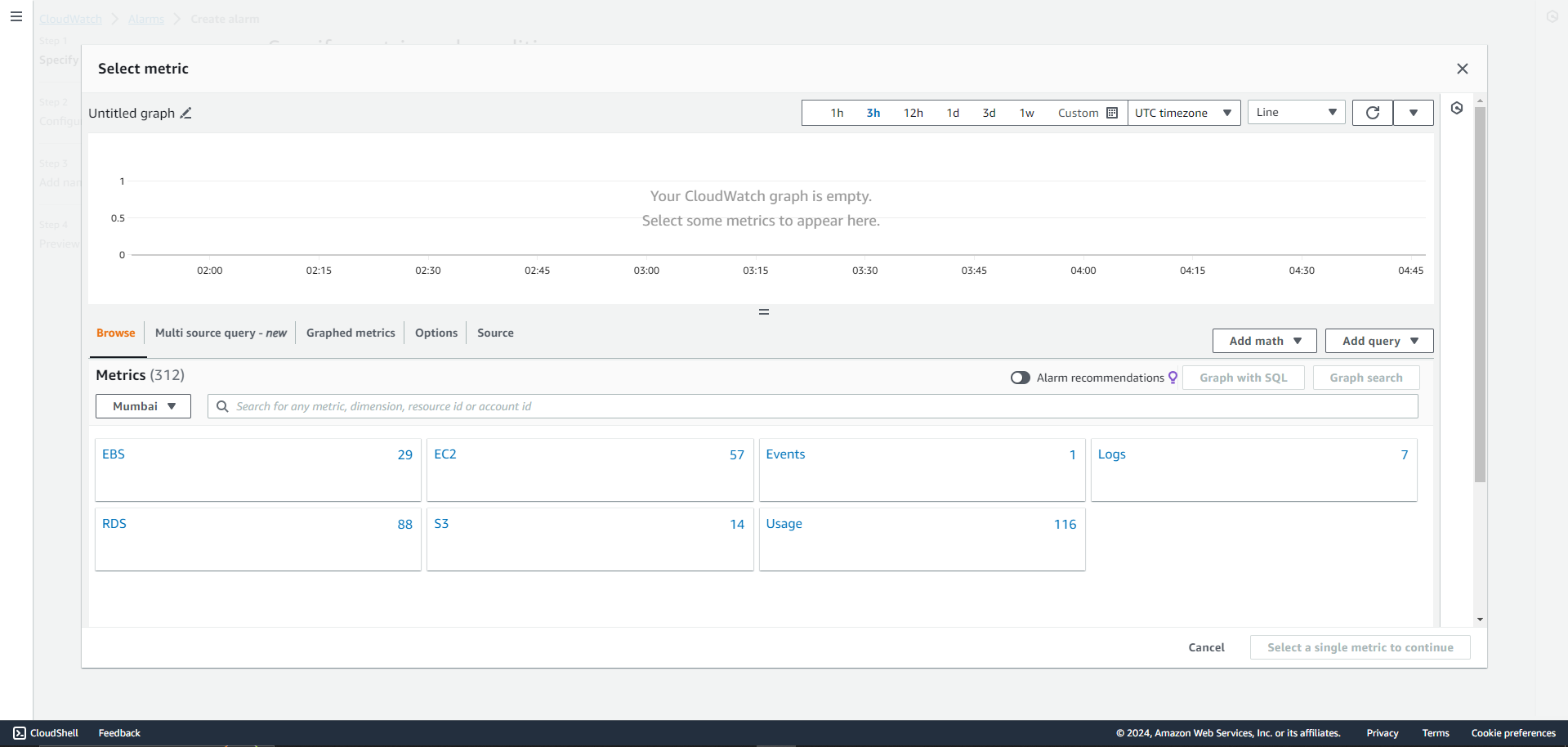 select other metrics