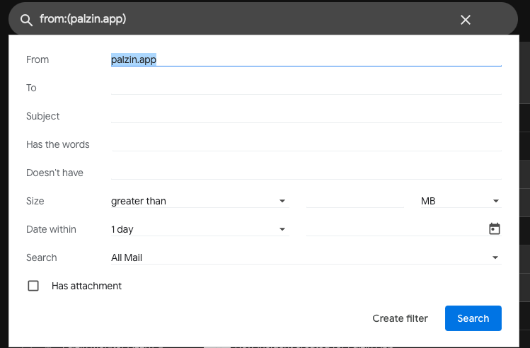 Gmail find emails